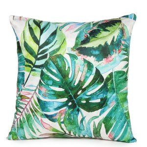 Oussum Decorative Square Accent Pillow Case Cotton Cushion Leaf Printed for Home